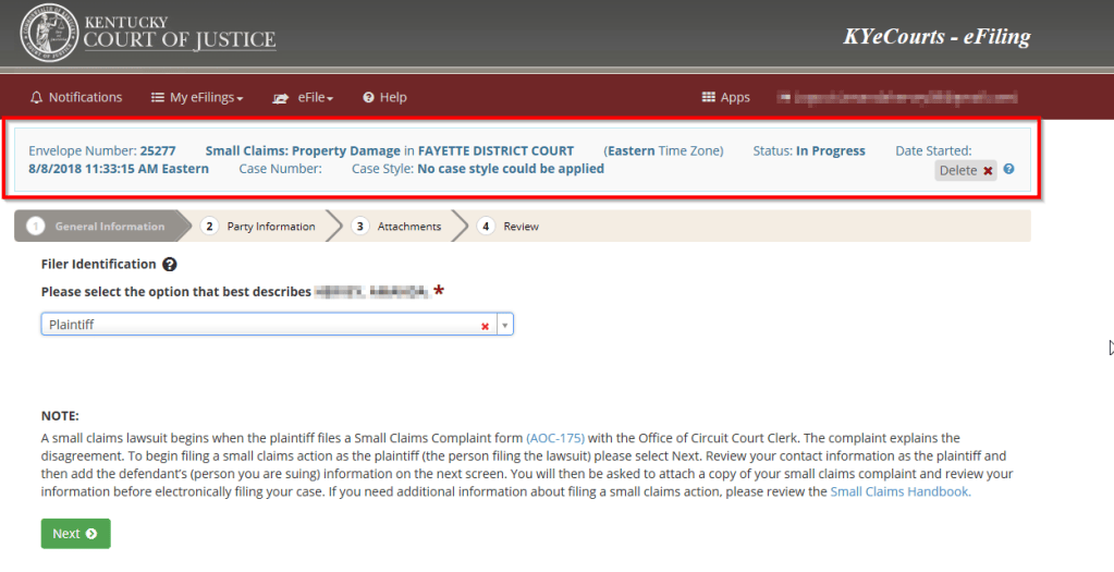 How to Submit Your First Filing – KCOJ eCourts Help